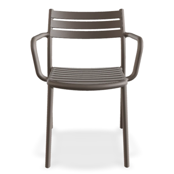 Papatya Hisar Koltuk Küllü Kahve 2li Paket - Plastik Bahçe Balkon Mutfak Sandalyesi - Resim 2