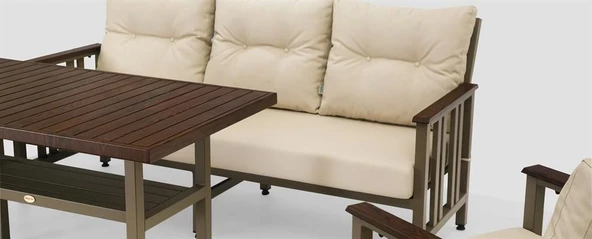 Bahçeme Çamlıca Alüminyum Bahçe Oturma Grubu - 4 Kişilik Bahçe, Balkon Koltuk Takımı - Resim 6