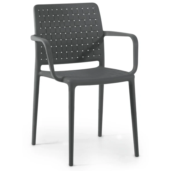 Papatya Fame Koltuk Küllü Kahve - Bahçe Balkon Mutfak Sandalyesi - Resim 2