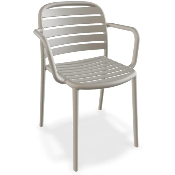 Papatya Tarabya Koltuk Antrasit - Plastik Bahçe Balkon Mutfak Sandalyesi - Resim 9