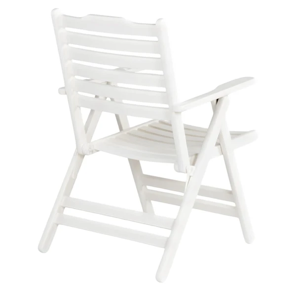 Bahçeme Ürgüp Katlanır Ahşap Bahçe Balkon Takımı Beyaz: 90lık Masa + 4 Minderli Sandalye - Resim 10