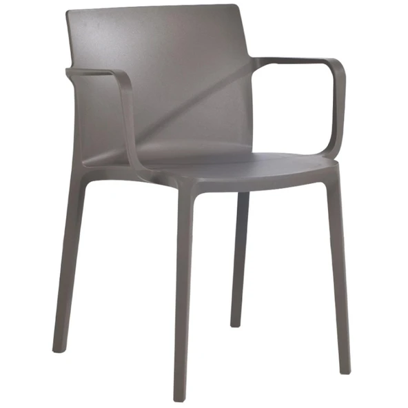 Papatya Evo Plastik Koltuk Antrasit - Bahçe Balkon Mutfak Sandalyesi - Resim 4