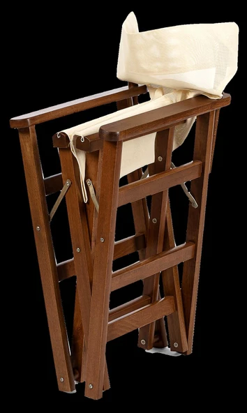 Bahçeci Rejisör Katlanır Ahşap Bahçe Balkon Seti: 80x120 Masa + 4 Sandalye - Resim 4