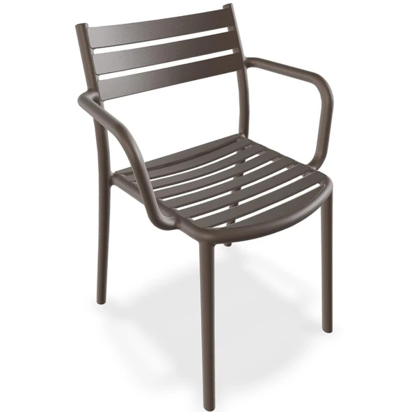 Papatya Hisar Koltuk Antrasit 2li Paket - Plastik Bahçe Balkon Mutfak Sandalyesi - Resim 10