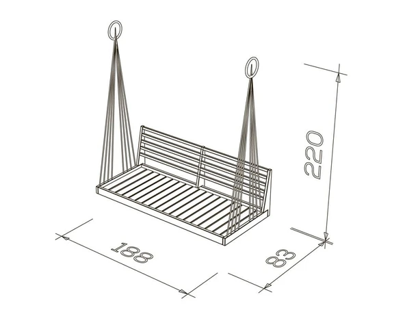 Mobeva Mome XL 4lü Ladin Ahşap Salıncak -Tavana Asmalı Salıncak -Lacivert - Resim 10