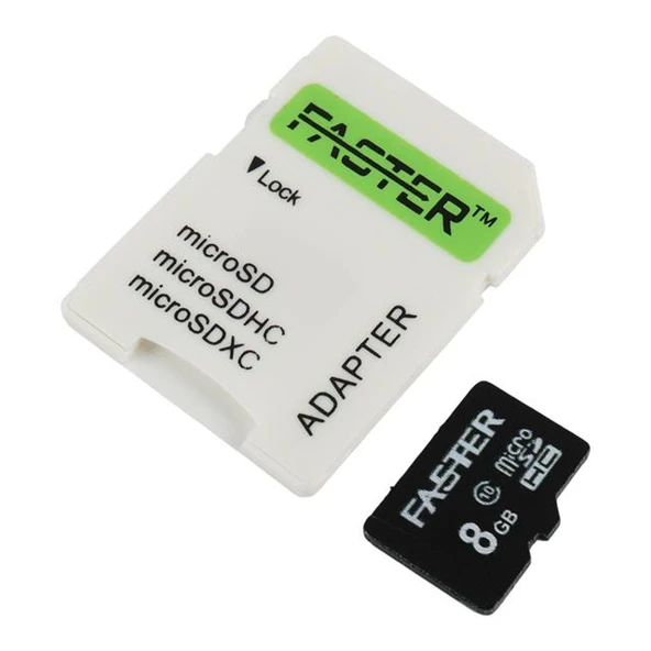 Faster 8 GB UHS-I U1 Sınıf 10 Micro SDHC Hafıza Kartı ürün görseli 1