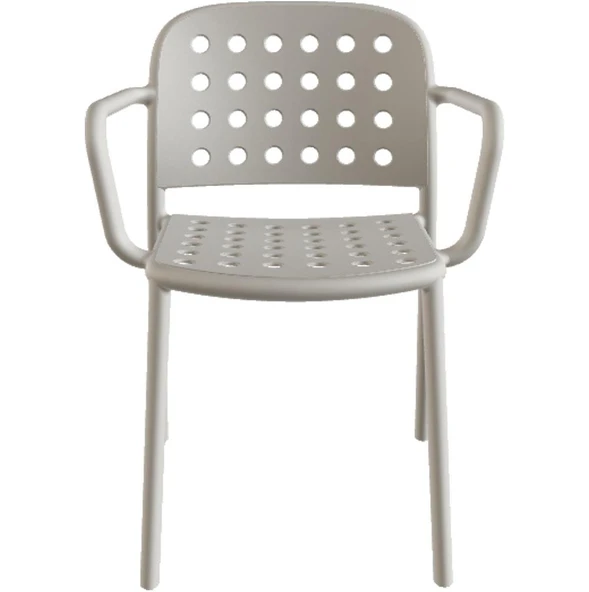 Papatya Bomonti Koltuk Antrasit - Plastik Bahçe Balkon Mutfak Sandalyesi - Resim 2