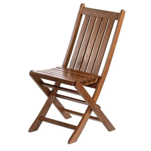 Bahçeme Avşa Side Ahşap Bahçe Balkon Takımı: 80x160 + 40 cm Uzayan Masa & 8 Katlanır Sandalye - Resim 4