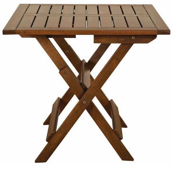 Bahçeme Heybeli LX Katlanır Ahşap Bahçe Takımı: 90X160 Masa + 4 Sandalye - Resim 7