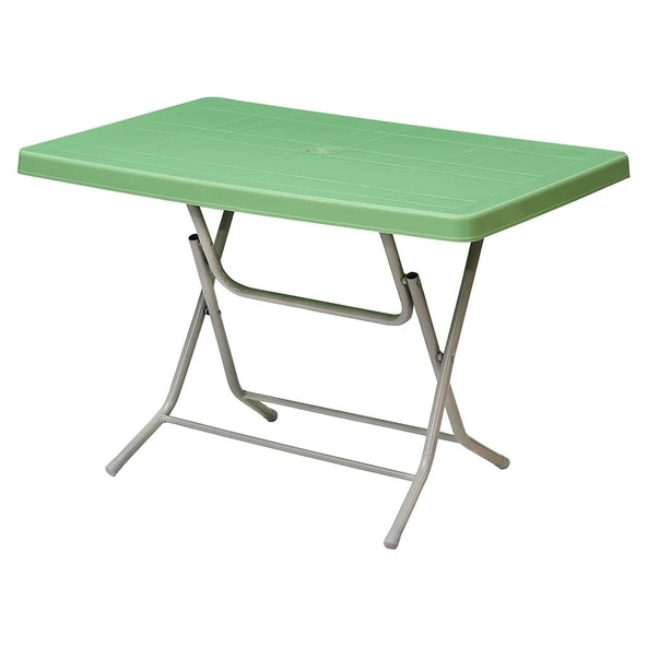 Bahçeme Charon 70x110 Masa - Metal Ayaklı Plastik Bahçe Balkon Masası ürün görseli 1