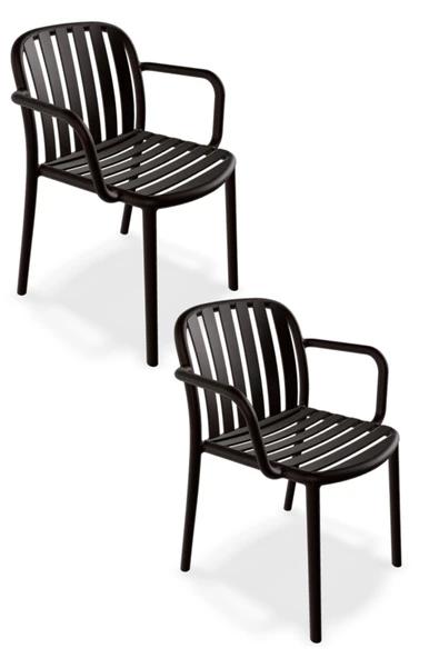 Papatya Balat Koltuk Venge 2li Paket - Plastik Bahçe Balkon Mutfak Sandalyesi ürün görseli 1