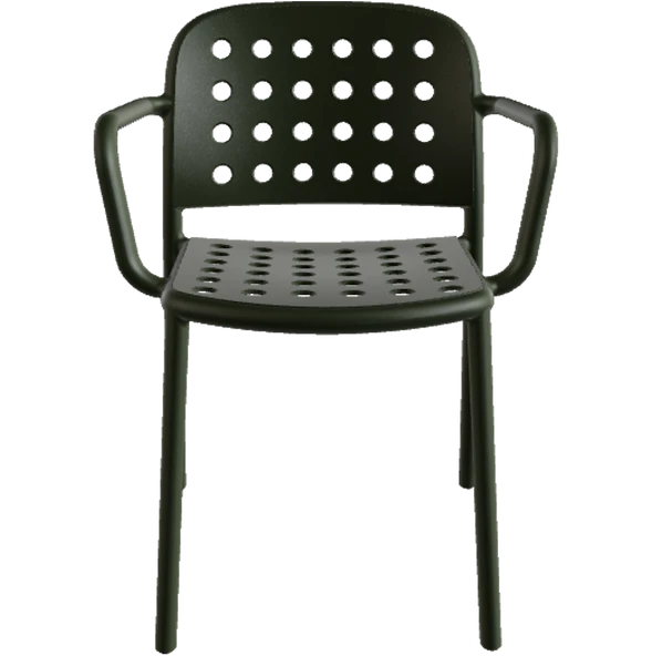 Papatya Bomonti Koltuk Antrasit 4lü Paket - Plastik Bahçe Balkon Mutfak Sandalyesi - Resim 2