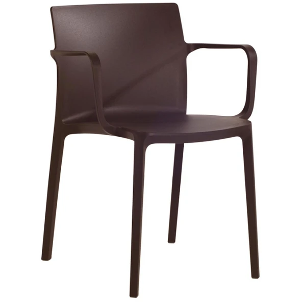 Papatya Evo Plastik Koltuk Kırmızı - Bahçe Balkon Mutfak Sandalyesi - Resim 6