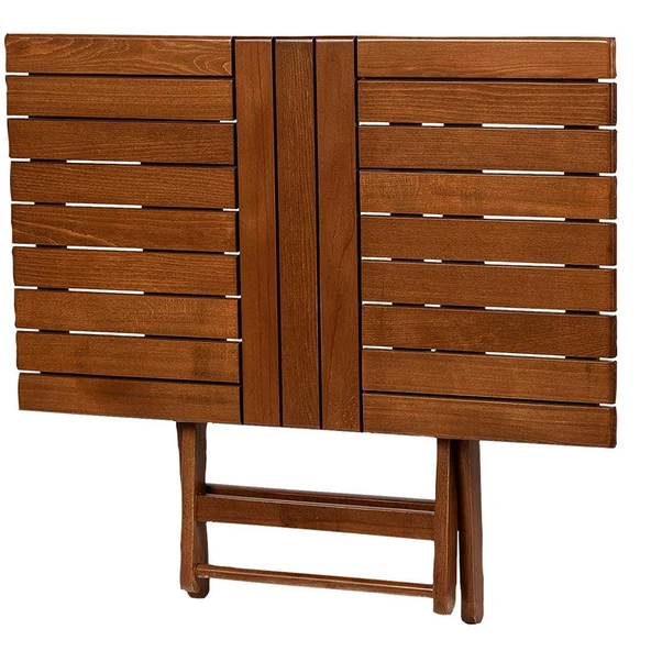 Bahçeme Avşa Ahşap Katlanır Bahçe Balkon Takımı Beyaz: 60x100 Masa + 4 Sandalye - Resim 9