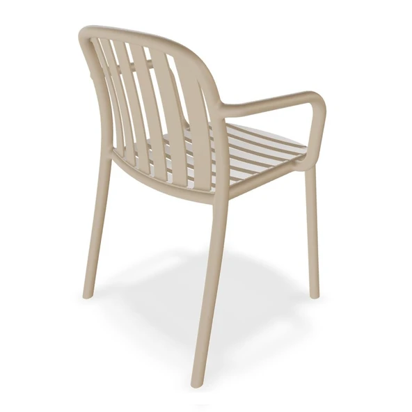 Papatya Balat Koltuk Kor Kırmızı - Plastik Bahçe Balkon Mutfak Sandalyesi - Resim 10