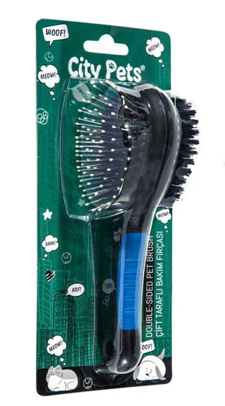 City Pets Çift Taraflı Kedi Köpek Bakım Fırçası C-8284 - Resim 2