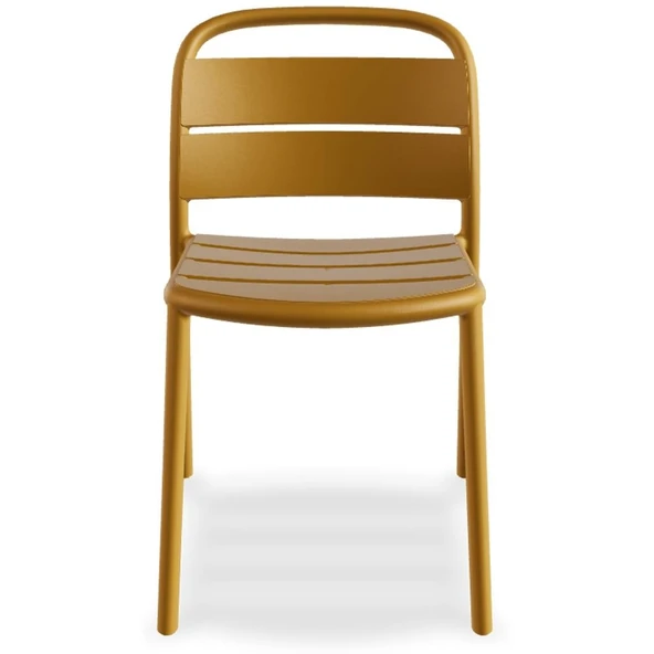 Papatya Balat Koltuk Antrasit - Plastik Bahçe Balkon Mutfak Sandalyesi - Resim 7