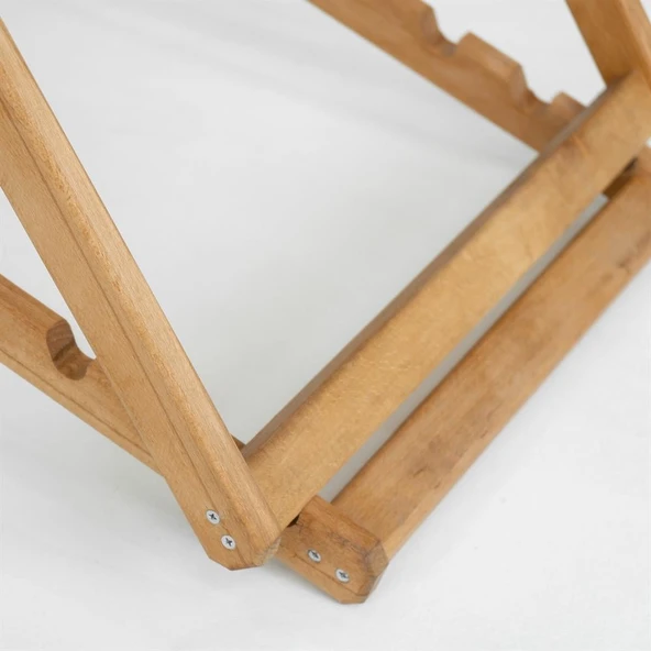 Mobeva Flat Kayın Ahşap Şezlong - Dış Mekan Şezlongu - Resim 4