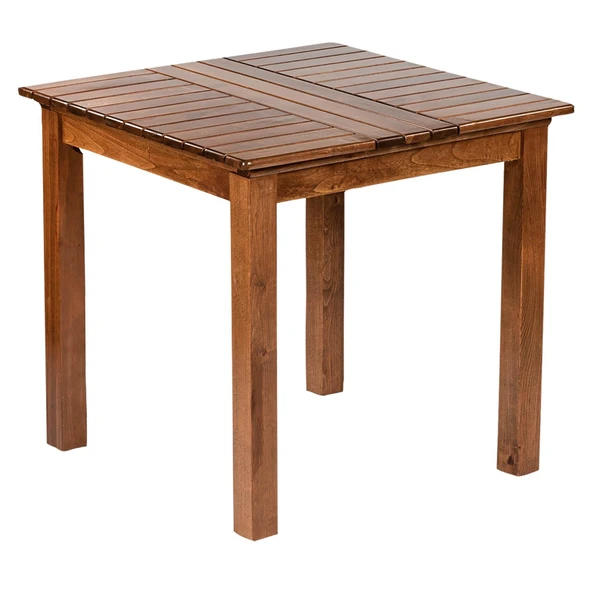 Bahçeci Atina 70X70 Sabit Ayaklı Ahşap Masa - Teras Balkon Bahçe Masası ürün görseli 1