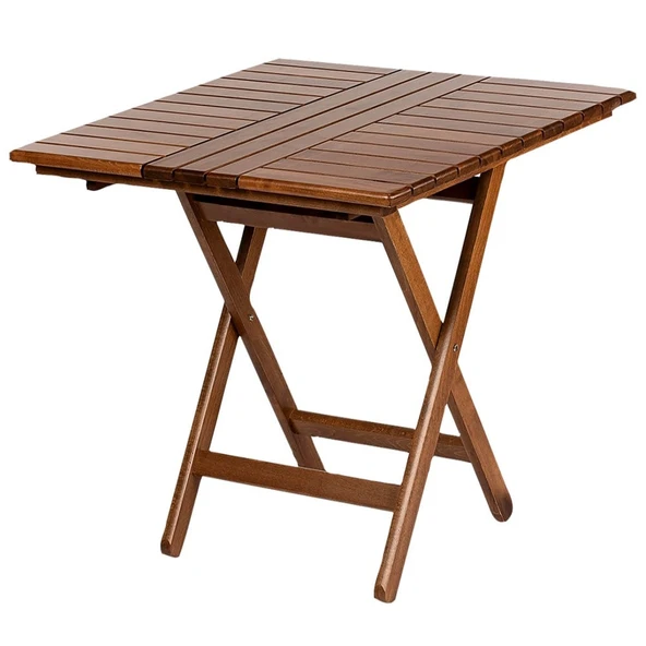 Bahçeme Marmaris Minderli Ahşap Bahçe Balkon Takımı: 60X60 Masa + 2 Sandalye Katlanır Set - Resim 6