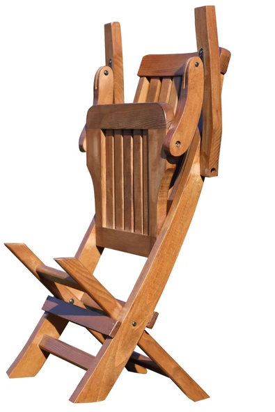 Bahçeme Muğla LX Ahşap Bahçe Balkon Seti: 90x160 Sabit Masa + 4 Katlanır Sandalye - Resim 6