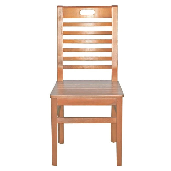 Bahçeme Bodrum Beyaz Ahşap Sandalye -Masif Gürgen - Teras Balkon Bahçe Sandalyesi - Resim 2