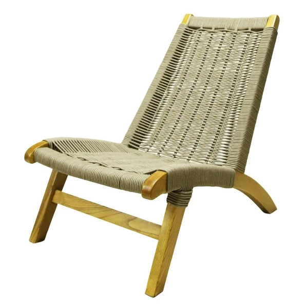 Bahçeme Beylerbeyi (Bali) Şezlong Sandalye - Masif Kestane Ahşap Plaj Havuz Bahçe Sandalyesi ürün görseli 1