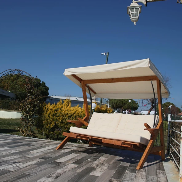 Bahçeme Belgrad Ahşap Bahçe Salıncak 2 Kişilik - Ekstra Sağlam Masif Gürgen - Resim 6