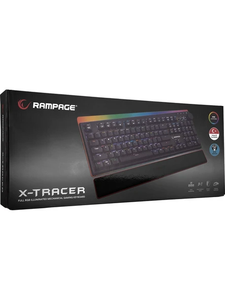 Rampage KB-R97 X-Tracer Mekanik Rgb Aydınlatmalı Blue Switch Gaming Oyuncu Klavye - Resim 6