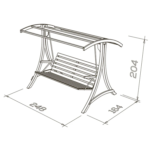 Mobeva Comforte Üçlü Ladin Ahşap Salıncak Dış Mekan Bahçe, Teras Salıncağı -Krem - Resim 9