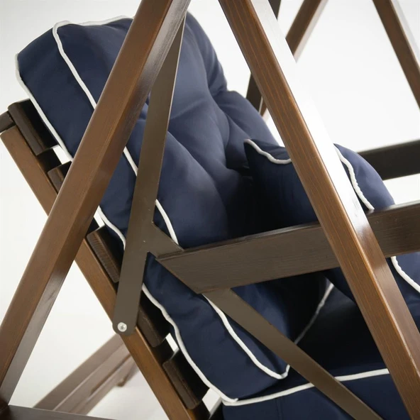 Mobeva Meda Tekli Ladin Ahşap Salıncak Dış Mekan Bahçe, Teras Salıncağı -Krem - Resim 10