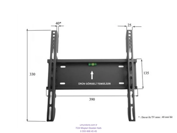 Sunny SN32DAL08/0202 HD Ready 32" 82 Ekran Uydu Alıcılı Lcd Led Televizyon Sabit Duvar Askı Aparatı - Resim 2