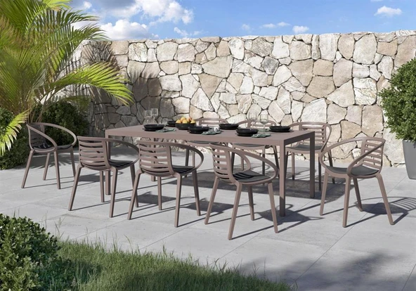 Papatya Mambo Koltuk Beyaz 4lü Paket - Bahçe Balkon Mutfak Sandalyesi - Resim 5