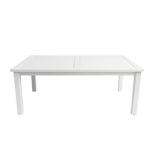 Bahçeme Bodrum 90X160 Sabit Ayaklı Ahşap Masa - Beyaz Renk Teras Balkon Bahçe Masası - Resim 2