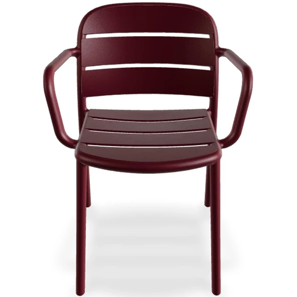 Papatya Beykoz Koltuk Antrasit 2li Paket - Plastik Bahçe Balkon Mutfak Sandalyesi - Resim 4