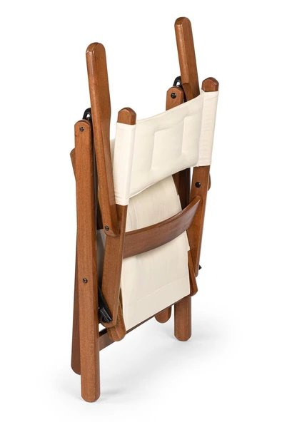 Bahçeme Marmaris Minderli Ahşap Bahçe Takımı: 80X120 Masa + 4 Sandalye Katlanır Set - Resim 8