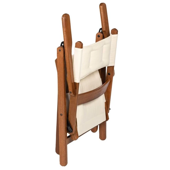 Bahçeme Marmaris Minderli Ahşap Bahçe Balkon Seti: 90Lık Masa + 2 Sandalye Katlanır Takım - Resim 6