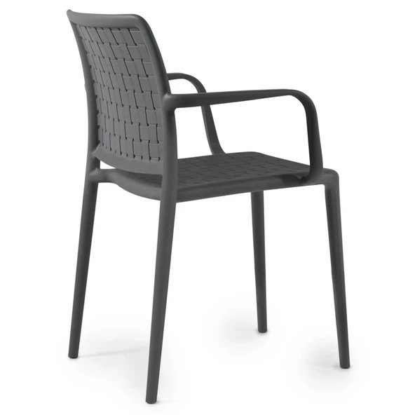 Papatya Fame Koltuk Antrasit - Bahçe Balkon Mutfak Sandalyesi - Resim 8