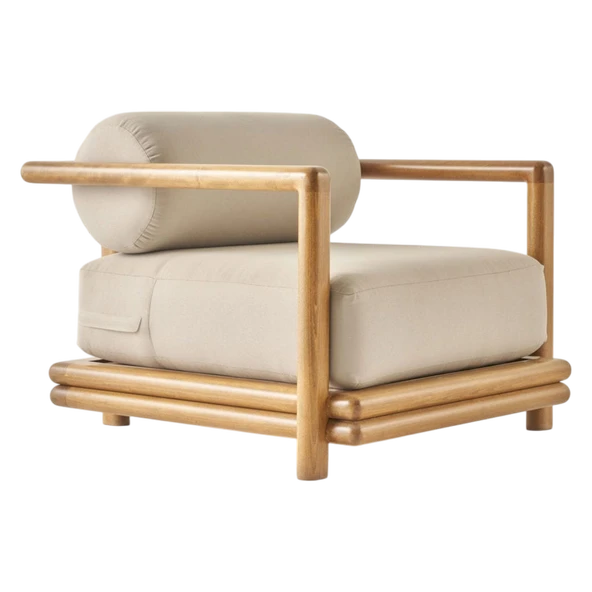 Bahçeme Tibet Ahşap Oturma Grubu Minderli - Masif Kayın 5 Kişilik Koltuk Takımı - Resim 7