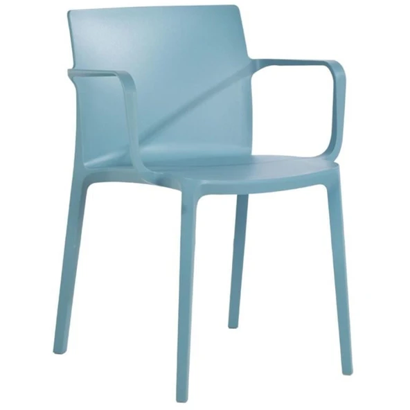 Papatya Evo Plastik Koltuk Kırmızı - Bahçe Balkon Mutfak Sandalyesi - Resim 5