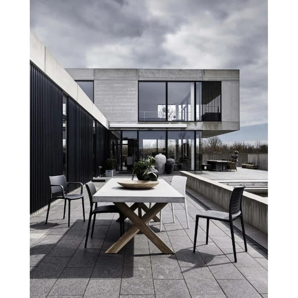 Papatya Fame Koltuk Antrasit - Bahçe Balkon Mutfak Sandalyesi - Resim 7