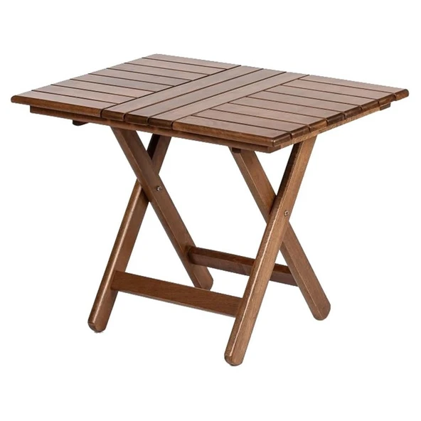 Bahçeme Paris Çay Set: 50x80 Sehpa + 2 Tabure - Katlanır Ahşap Takım - Resim 3