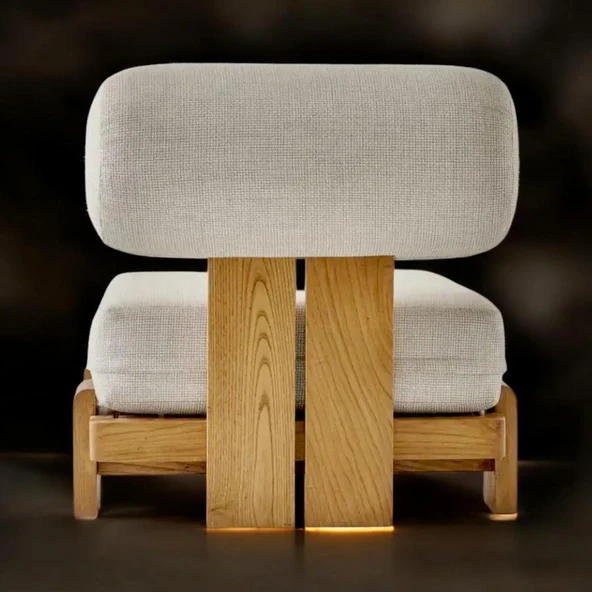 Bahçeme Tokyo Ahşap Oturma Grubu Minderli - Masif Kestane 6 Kişilik Koltuk Takımı - Resim 9