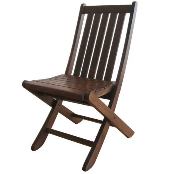 Bahçeme Avşa Katlanır Ahşap Sandalye - Masif Gürgen Teras Balkon Bahçe Sandalyesi - Resim 7