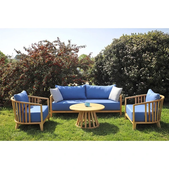 Bahçeme Emirgan (York) Bahçe Koltuk Tekli - Kestane İç Ve Dış Mekan Koltuğu (Minderli) - Resim 5