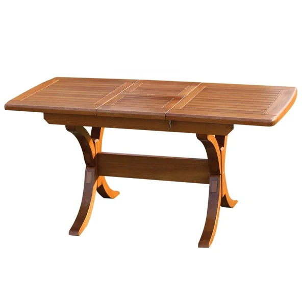 Bahçeme Avşa Side Ahşap Bahçe Balkon Takımı: 70x120 +40 cm Uzayan Masa & 6 Katlanır Sandalye - Resim 10