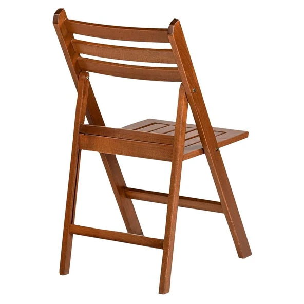 Bahçeme Albatros Katlanır Ahşap Bahçe Balkon Seti: 60x80 Masa + 2 Sandalye - Resim 5