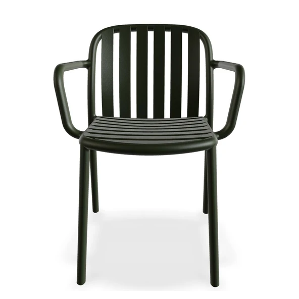 Papatya Balat Koltuk Antrasit - Plastik Bahçe Balkon Mutfak Sandalyesi ürün görseli 1