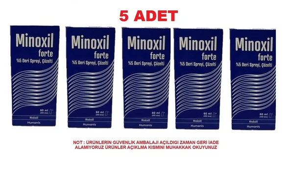 Minoxil Forte %5 60 ml Paket Deri Bakım Spreyi 5 Adet ürün görseli