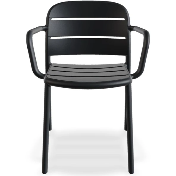 Papatya Beykoz Koltuk Açık Gri - Plastik Bahçe Balkon Mutfak Sandalyesi - Resim 2